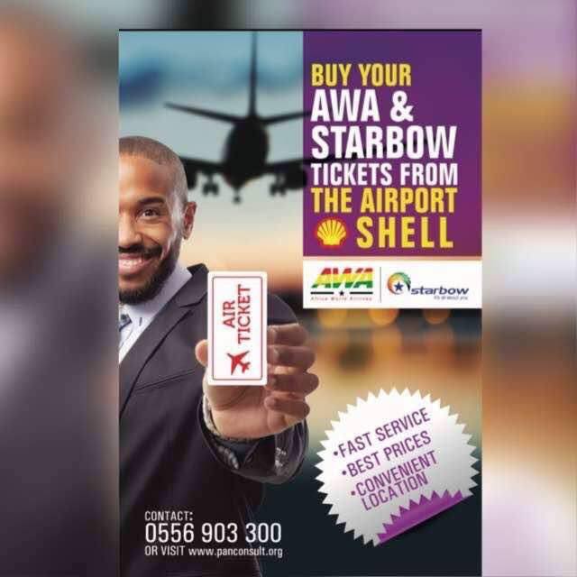 Buy your Domestic Tickets from the Accra Airport Shell Bot for Facebook Messenger