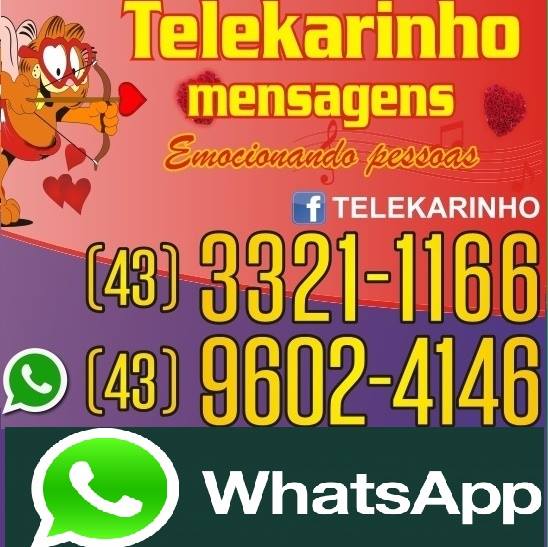 43)3321-1166 Mensagem Ao Vivo e Loucuras de Amor Londrina Bot for Facebook Messenger