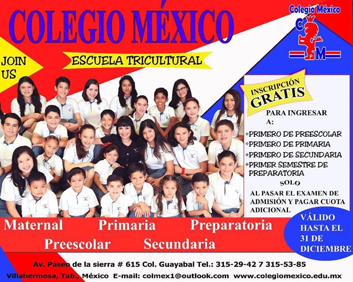Colegio México del Sureste Bot for Facebook Messenger