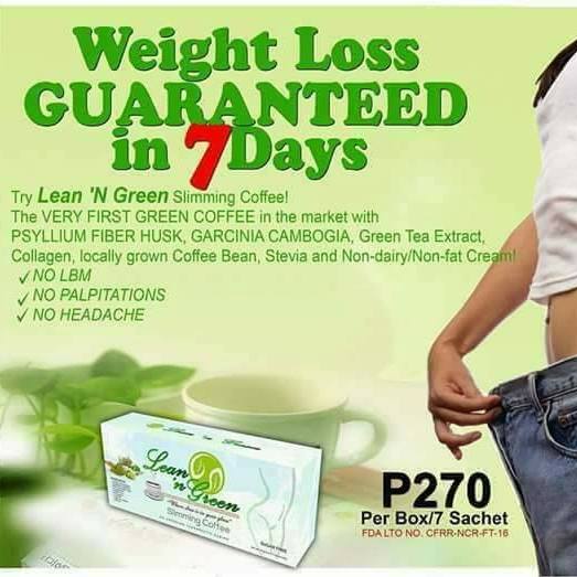 Slimming Coffee and Capsules Weight Loss Guaranteed in 7Days Bot for Facebook Messenger
