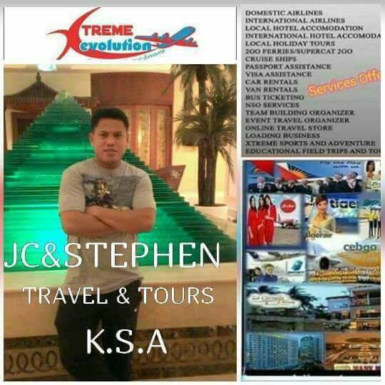 Jc & Stephen Travel and Tours  Powered by: www.xtremeevolution.net Bot for Facebook Messenger