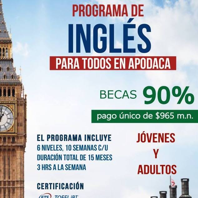 Programa Inglés para Todos en Nuevo León: Extensión Apodaca Bot for Facebook Messenger